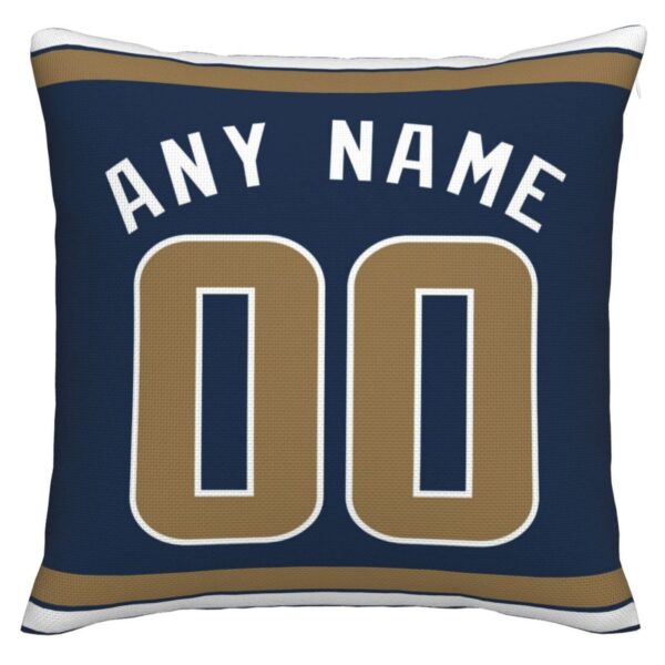 Custom LA.Rams Pillow Decorative Throw Pillow Case - Print Personalized Football Team Fans Name & Number Birthday Gift Football Pillows - Image 3