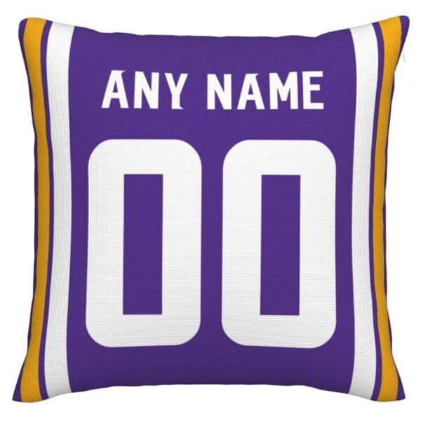 Custom MN.Vikings Pillow Decorative Throw Pillow Case - Print Personalized Football Team Fans Name & Number Birthday Gift Football Pillows