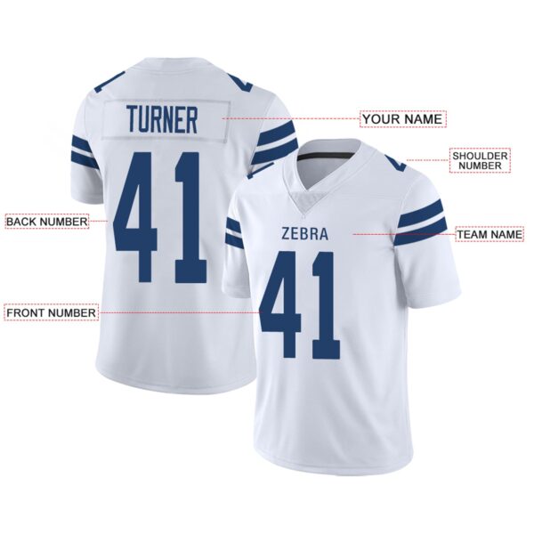 Custom IN.Colts Football Jerseys Team Player or Personalized Design Your Own Name for Men's Women's Youth Jerseys Royal - Image 8