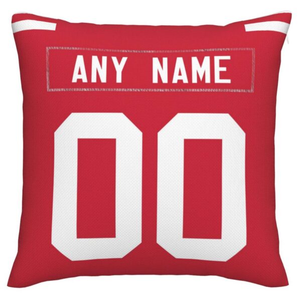 Custom SF.49ers Pillow Decorative Throw Pillow Case - Print Personalized Football Team Fans Name & Number Birthday Gift Football Pillows - Image 2