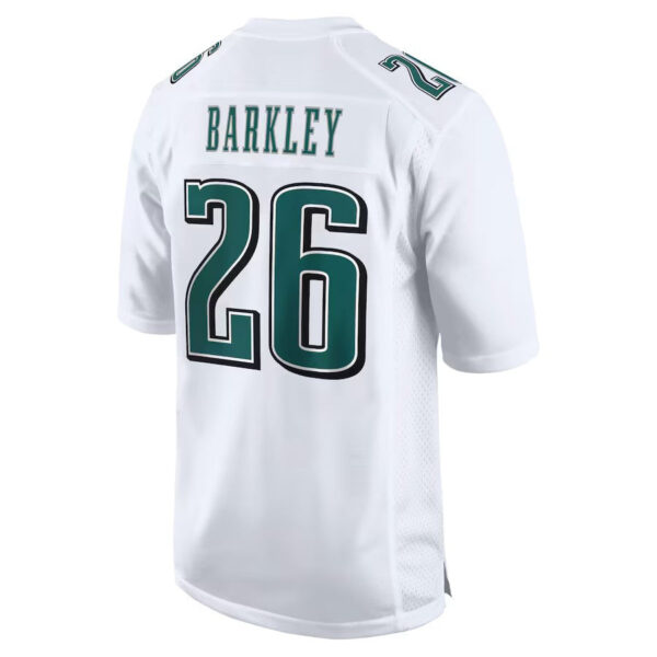 P.Eagles #26 Saquon Barkley Tundra White Fashion Game Stitched American Football Jerseys