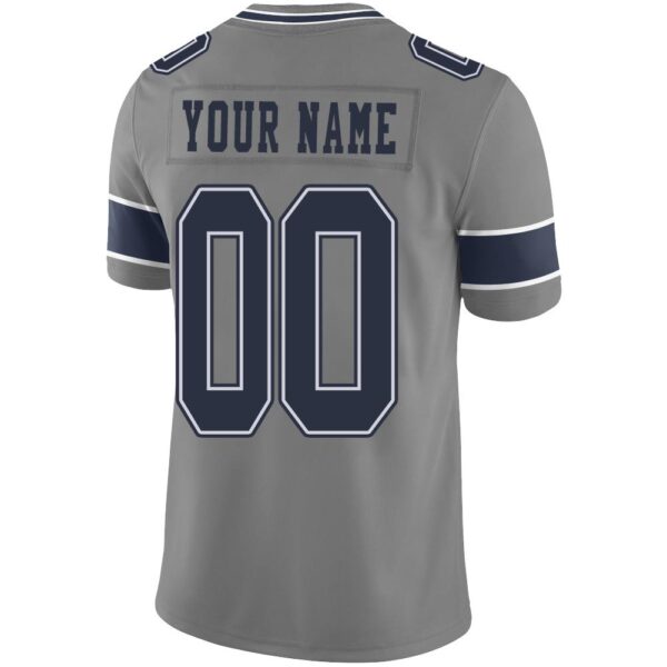 Custom D.Cowboys American Men's Youth And Women Stitched Grey Football Jerseys Personalize Birthday Gifts Jerseys - Image 3