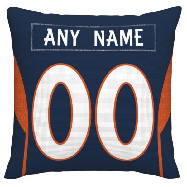 Custom D.Broncos Pillow Decorative Throw Pillow Case - Print Personalized Football Team Fans Name & Number Birthday Gift Football Pillows - Image 3