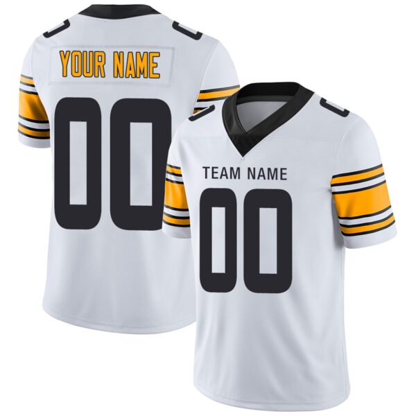 Custom P.Steelers Football Jerseys Team Player or Personalized Design Your Own Name for Men's Women's Youth Jerseys Black - Image 2