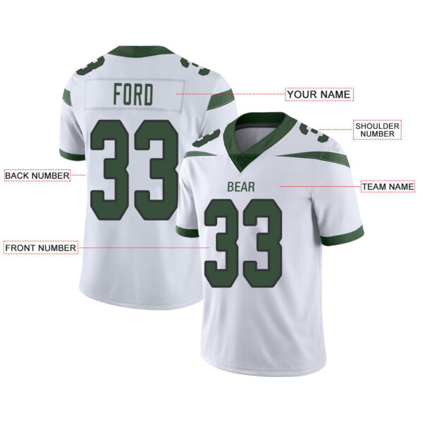 Custom NY.Jets Stitched American Football Jerseys Personalize Birthday Gifts White Jersey