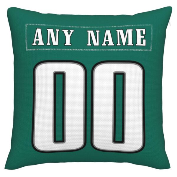 Custom P.Eagles Pillow Decorative Throw Pillow Case - Print Personalized Football Team Fans Name & Number Birthday Gift Football Pillows - Image 3