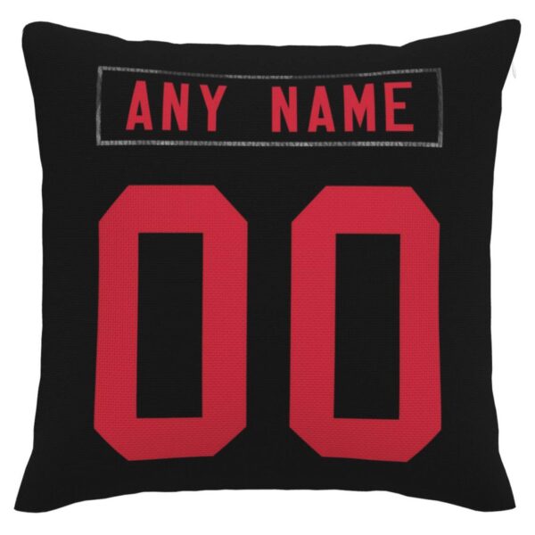 Custom SF.49ers Pillow Decorative Throw Pillow Case - Print Personalized Football Team Fans Name & Number Birthday Gift Football Pillows - Image 3