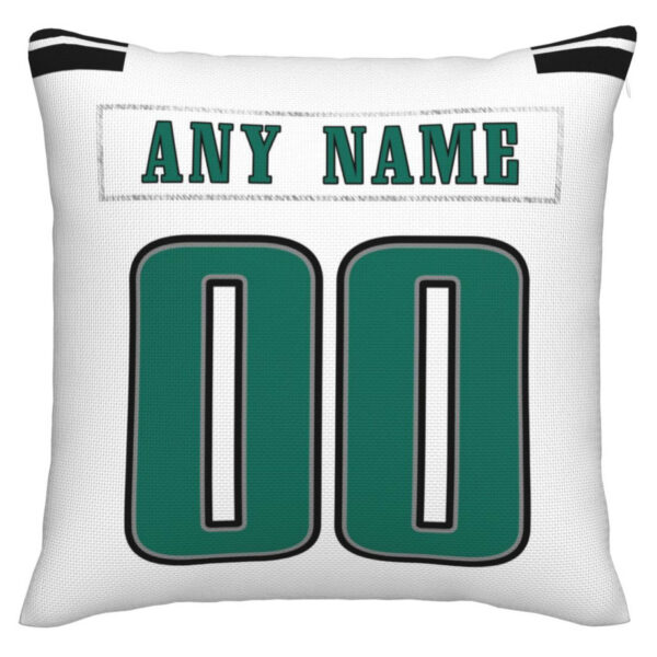 Custom P.Eagles Pillow Decorative Throw Pillow Case - Print Personalized Football Team Fans Name & Number Birthday Gift Football Pillows - Image 2