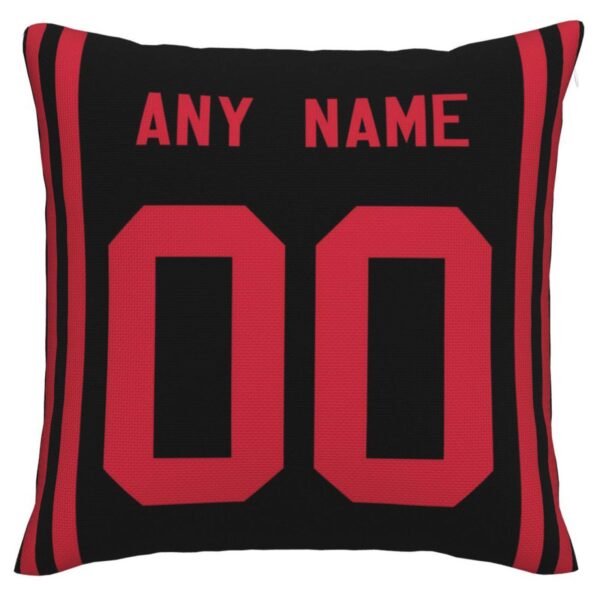 Custom SF.49ers Pillow Decorative Throw Pillow Case - Print Personalized Football Team Fans Name & Number Birthday Gift Football Pillows - Image 2