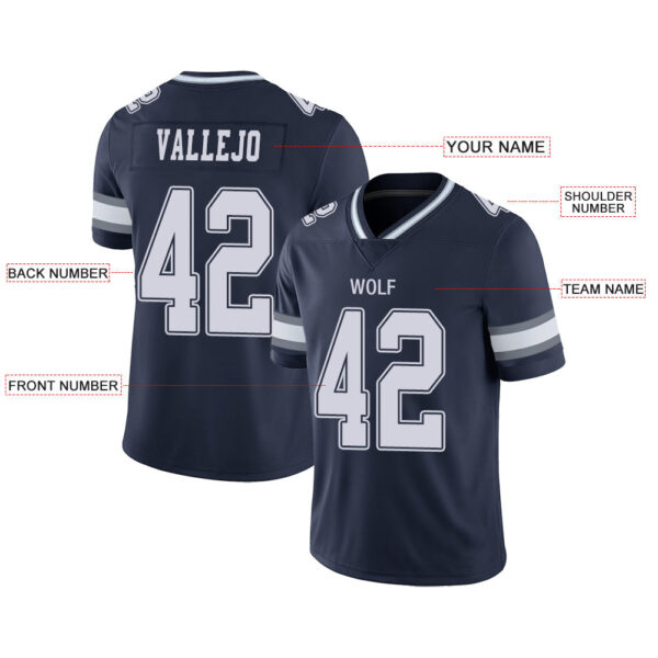 Custom D.Cowboys Stitched American Football Jerseys Personalize Birthday Gifts Navy Jersey - Image 2