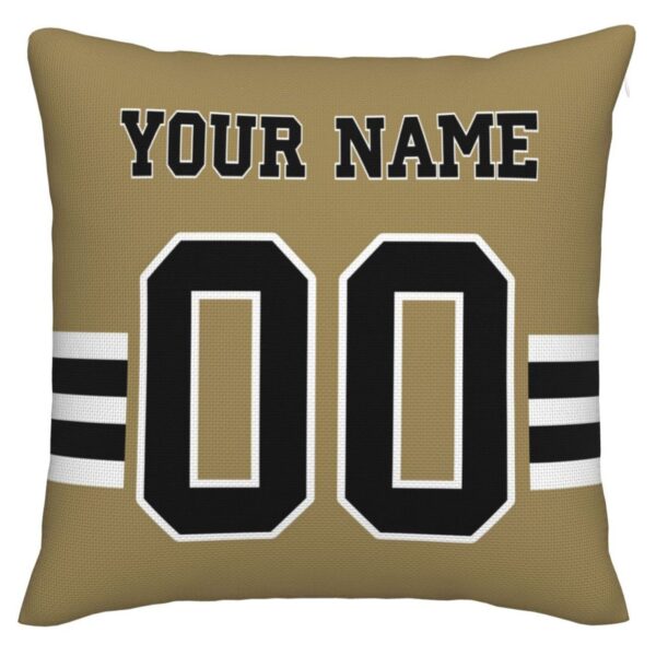 Custom NO.Saints Pillow Decorative Throw Pillow Case - Print Personalized Football Team Fans Name & Number Birthday Gift Football Pillows - Image 2