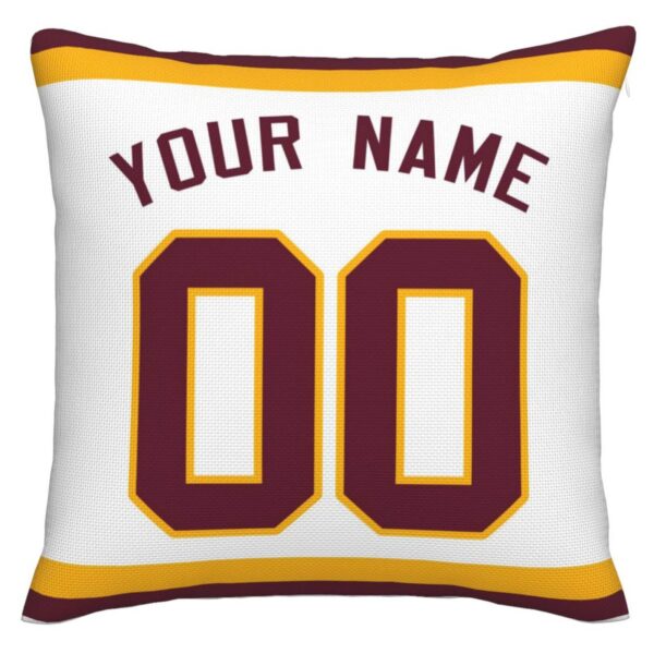 Custom W.Football Team Pillow Decorative Throw Pillow Case - Print Personalized Football Team Fans Name & Number Birthday Gift Football Pillows