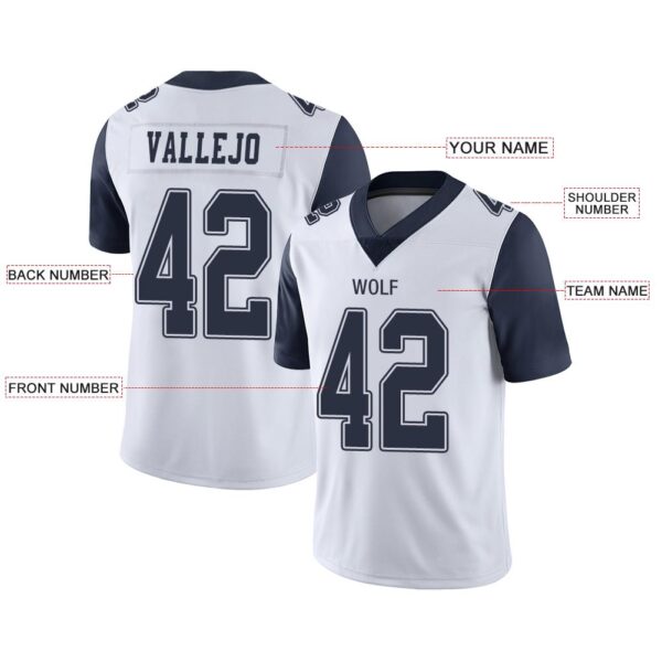 Custom D.Cowboys American Men's Youth And Women Stitched White Football Jersey Personalize Birthday Gifts Jerseys - Image 2