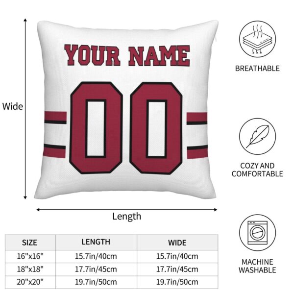 Custom A.Cardinals Pillow Decorative Throw Pillow Case - Print Personalized Football Team Fans Name & Number Birthday Gift Football Pillows - Image 5