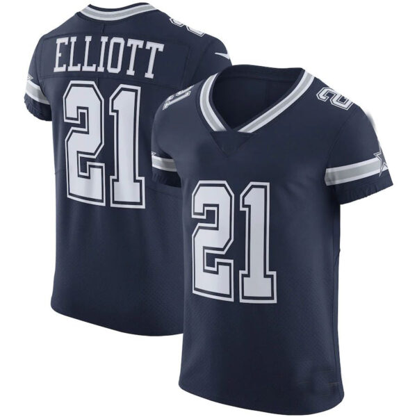 D.Cowboys #21 Ezekiel Elliott  Navy Vapor Elite Jersey Stitched American Football Jerseys