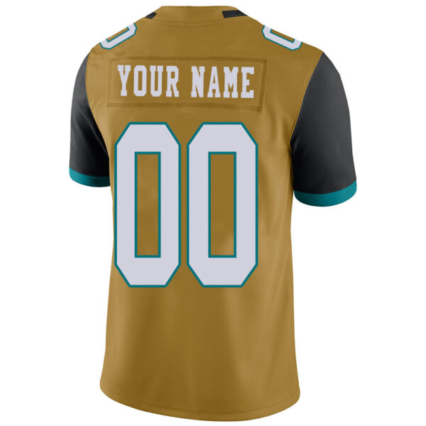 Custom J.Jaguars Stitched American Football Jerseys Personalize Birthday Gifts Gold Jersey - Image 3