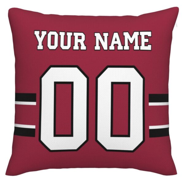 Custom A.Cardinals Pillow Decorative Throw Pillow Case - Print Personalized Football Team Fans Name & Number Birthday Gift Football Pillows - Image 2