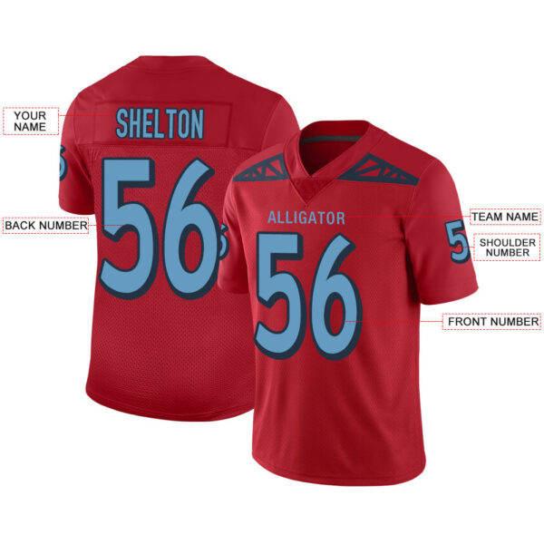 Custom T.Titans Stitched American Football Jerseys Personalize Birthday Gifts Red Jersey - Image 2