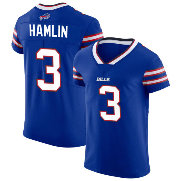 B.Bills #3 Damar Hamlin Royal  Vapor Elite Jersey Stitched American Football Jerseys