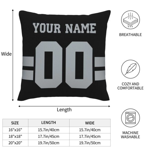 Custom LV.Raiders Pillow Decorative Throw Pillow Case - Print Personalized Football Team Fans Name & Number Birthday Gift Football Pillows - Image 8