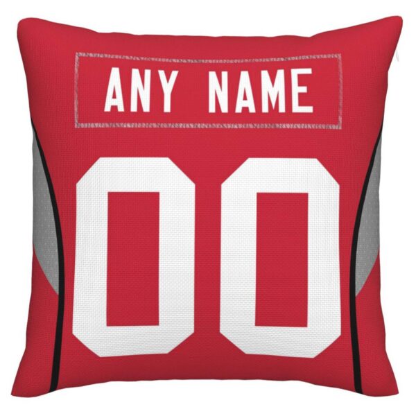 Custom SF.49ers Pillow Decorative Throw Pillow Case - Print Personalized Football Team Fans Name & Number Birthday Gift Football Pillows - Image 2