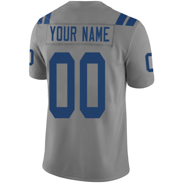 Custom IN.Colts Stitched American Football Jerseys Personalize Birthday Gifts Grey Jersey - Image 3