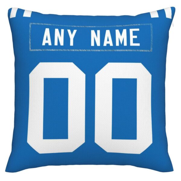 Custom IN.Colts Pillow Decorative Throw Pillow Case - Print Personalized Football Team Fans Name & Number Birthday Gift Football Pillows - Image 2