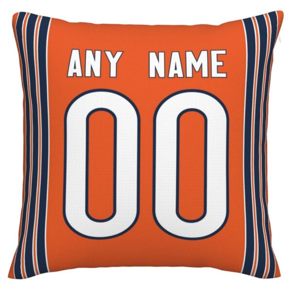 Custom C.Bears Pillow Decorative Throw Pillow Case - Print Personalized Football Team Fans Name & Number Birthday Gift Football Pillows - Image 2