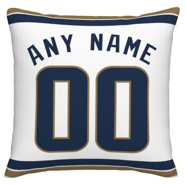 Custom LA.Rams Pillow Decorative Throw Pillow Case - Print Personalized Football Team Fans Name & Number Birthday Gift Football Pillows - Image 2