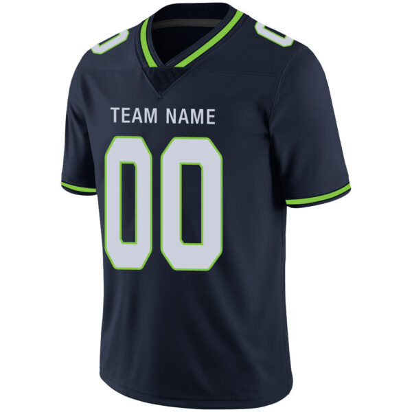 Custom S.Seahawks Stitched American Football Jerseys Personalize Birthday Gifts Navy Jersey - Image 4