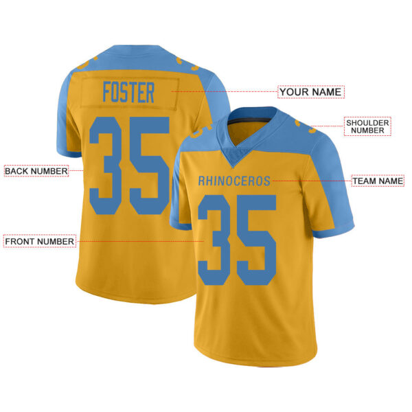 Custom P.Eagles Stitched American Football Jerseys Personalize Birthday Gifts Gold Jersey - Image 2