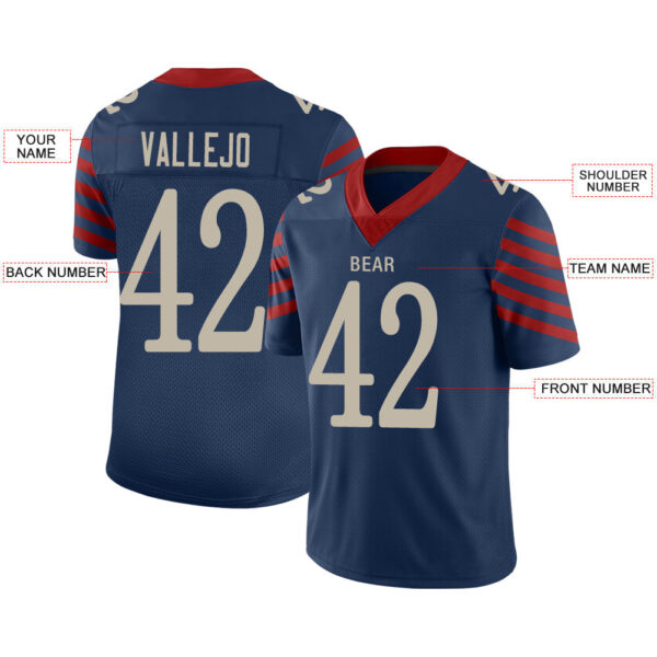 Custom NE.Patriots Stitched American Football Jerseys Personalize Birthday Gifts Navy Jersey - Image 2