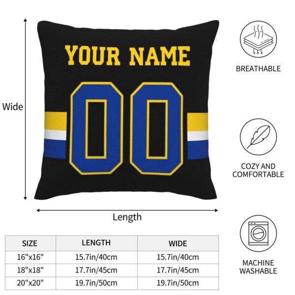 Custom LA.Rams Pillow Decorative Throw Pillow Case - Print Personalized Football Team Fans Name & Number Birthday Gift Football Pillows - Image 8