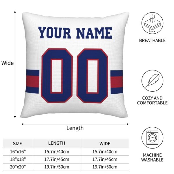 Custom NY.Giants Pillow Decorative Throw Pillow Case - Print Personalized Football Team Fans Name & Number Birthday Gift Football Pillows - Image 6