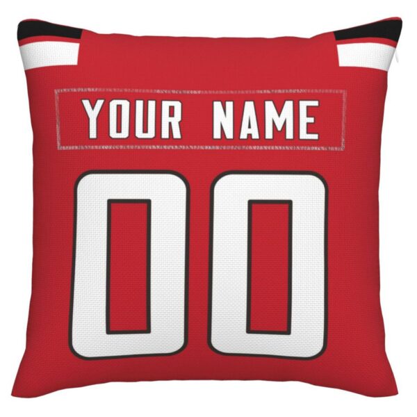 Custom A.Falcons Pillow Decorative Throw Pillow Case - Print Personalized Football Team Fans Name & Number Birthday Gift Football Pillows - Image 2