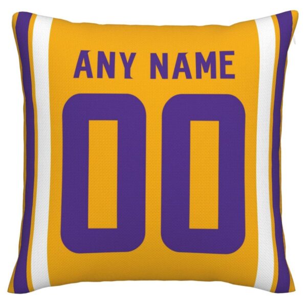 Custom MN.Vikings Pillow Decorative Throw Pillow Case - Print Personalized Football Team Fans Name & Number Birthday Gift Football Pillows - Image 3