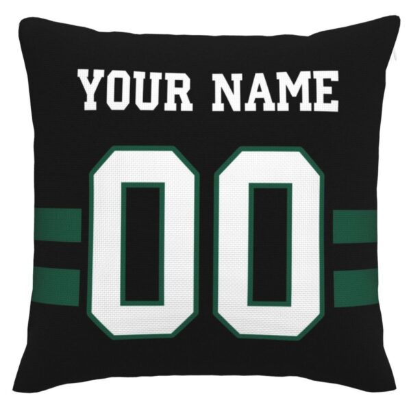 Custom NY.Jets Pillow Decorative Throw Pillow Case - Print Personalized Football Team Fans Name & Number Birthday Gift Football Pillows