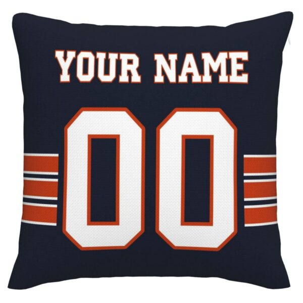 Custom C.Bears Pillow Decorative Throw Pillow Case - Print Personalized Football Team Fans Name & Number Birthday Gift Football Pillows - Image 2