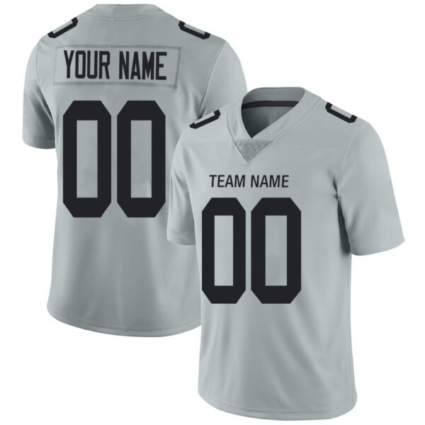 Custom LV.Raiders Stitched American Football Jerseys Personalize Birthday Gifts Grey Jersey