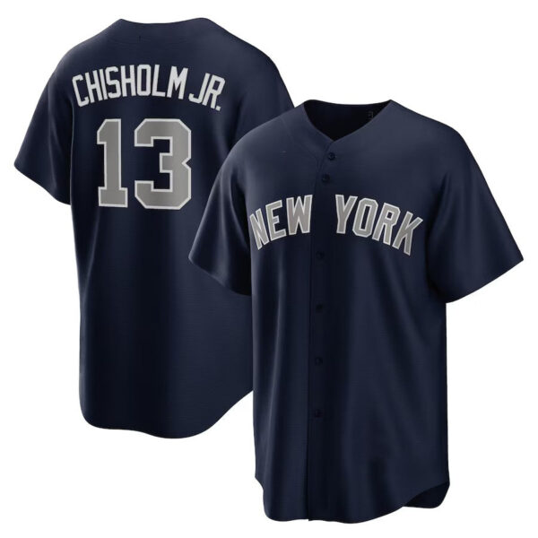 New York Yankees #13 Jazz Chisholm JR. Navy Limited Stitched Baseball Jersey