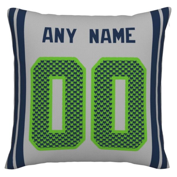 Custom S.Seahawks Pillow Decorative Throw Pillow Case - Print Personalized Football Team Fans Name & Number Birthday Gift Football Pillows - Image 3