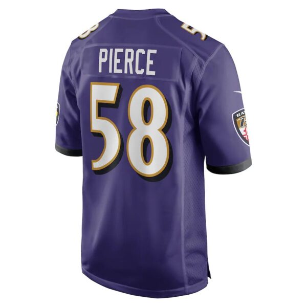 B.Ravens #58 Michael Pierce  Purple Player Game Jersey Stitched American Football Jerseys