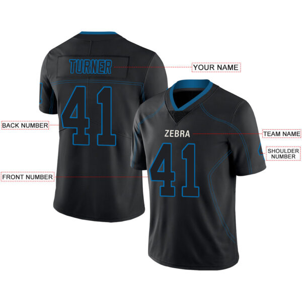 Custom D.Lions Stitched American Football Jerseys Personalize Birthday Gifts Black Jersey - Image 2