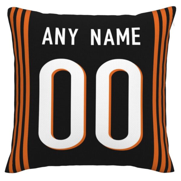 Custom C.Bengals Pillow Decorative Throw Pillow Case - Print Personalized Football Team Fans Name & Number Birthday Gift Football Pillows - Image 2