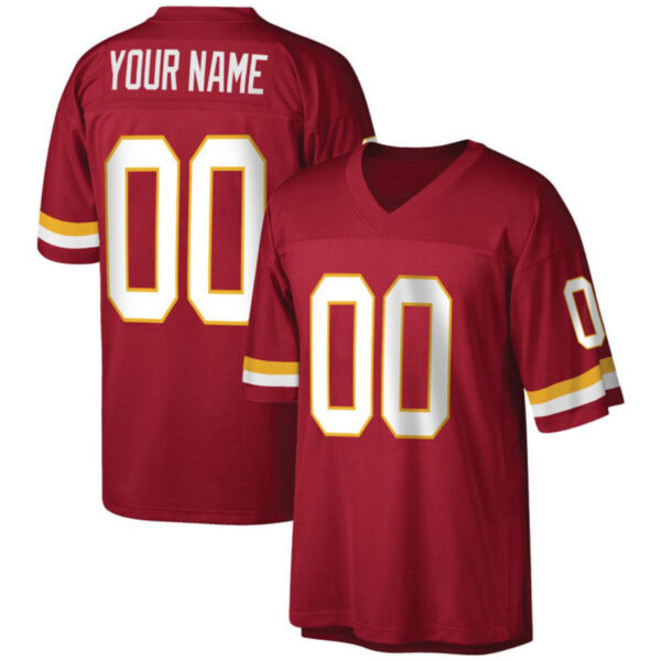 Custom Washington Football Team W.Commanders Burgundy Throwback Legacy Replica Stitched Football Jersey