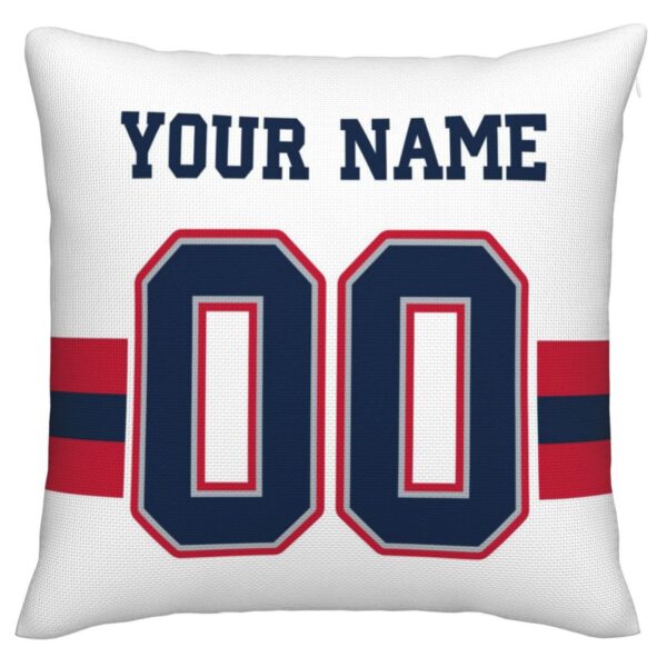 Custom NE.Patriots Pillow Decorative Throw Pillow Case - Print Personalized Football Team Fans Name & Number Birthday Gift Football Pillows - Image 3