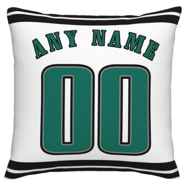 Custom P.Eagles Pillow Decorative Throw Pillow Case - Print Personalized Football Team Fans Name & Number Birthday Gift Football Pillows - Image 2