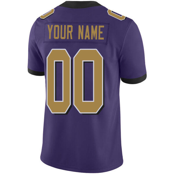 Custom B.Raven Stitched American Football Jerseys Personalize Birthday Gifts Purple Jersey - Image 3