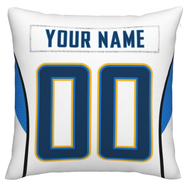 Custom LA.Chargers Pillow Decorative Throw Pillow Case - Print Personalized Football Team Fans Name & Number Birthday Gift Football Pillows