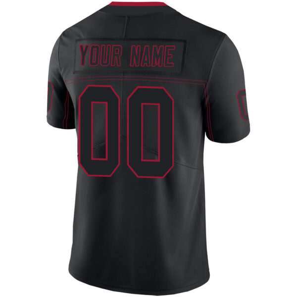 Custom A.Falcon Men's American Black Fashion Vapor Limited Stitched Football Jersey - Image 3